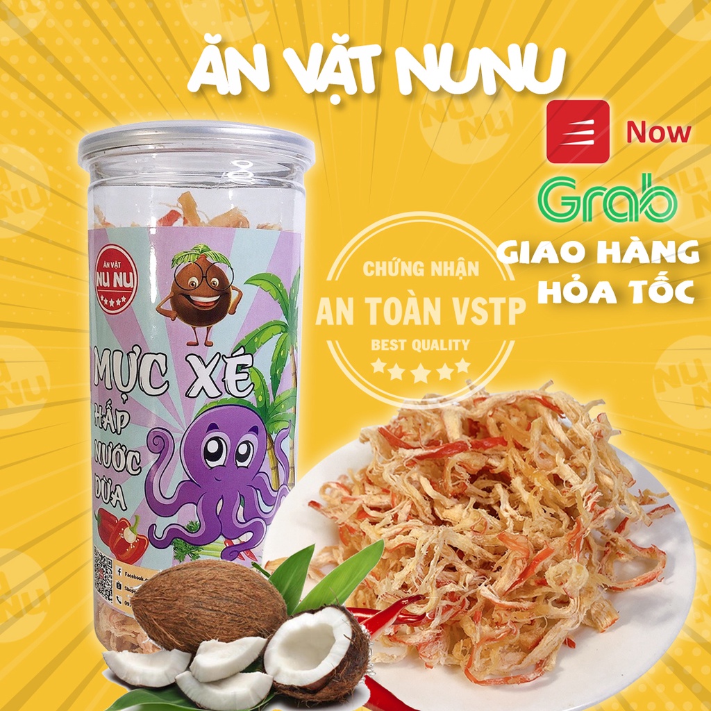 Mực xe hấp nước dừa 300g thơm ngon vị biển đạt chuẩn An toàn VSTP - Ăn vặt NUNU Hà Nội | BigBuy360 - bigbuy360.vn