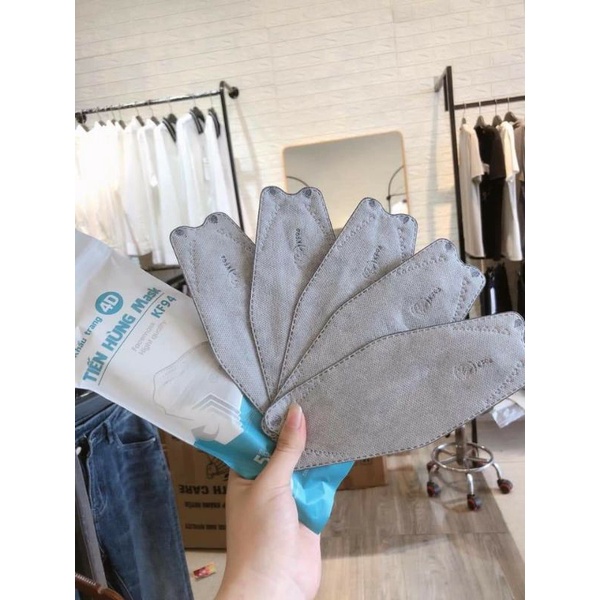 (Thùng 300c KF94) Khẩu Trang KF94 4D Tiến Hùng Chính Hãng Loại Đẹp Vải Kháng Khuẩn Ngừa Bụi, Ngừa Vi Khuẩn