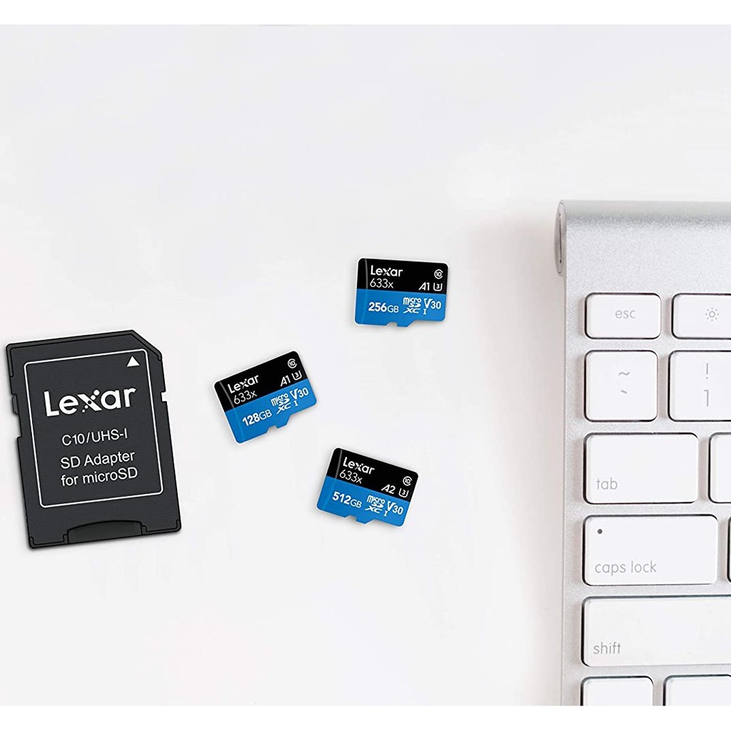 Thẻ nhớ 512GB Lexar 633x micro SDXC UHS-l V30 -100MB/s / Tặng kèm áo thẻ