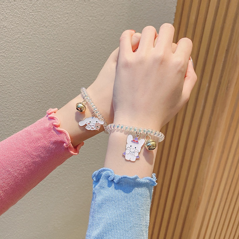 Bộ 2 Vòng Tay Nam Châm Hình Gấu/Thỏ Dễ Thương Cho Cặp Đôi