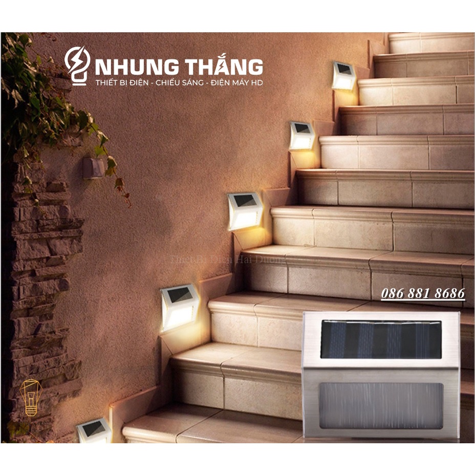 Đèn Led Gắn Tường,Cầu Thang - Sử Dụng Năng Lượng Mặt Trời MT-48 - Chống Nước IP65 - Ánh Sáng Trắng , Vàng