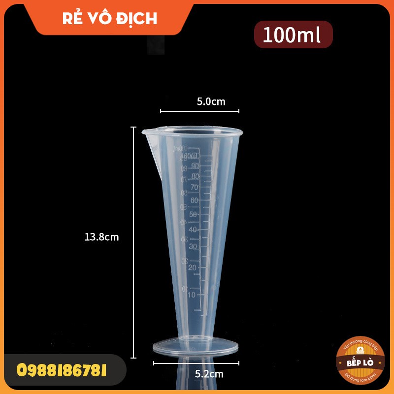 Dụng cụ làm bánh - Ly đong nhựa có vạch chia định lượng 100ml 250ml 500ml