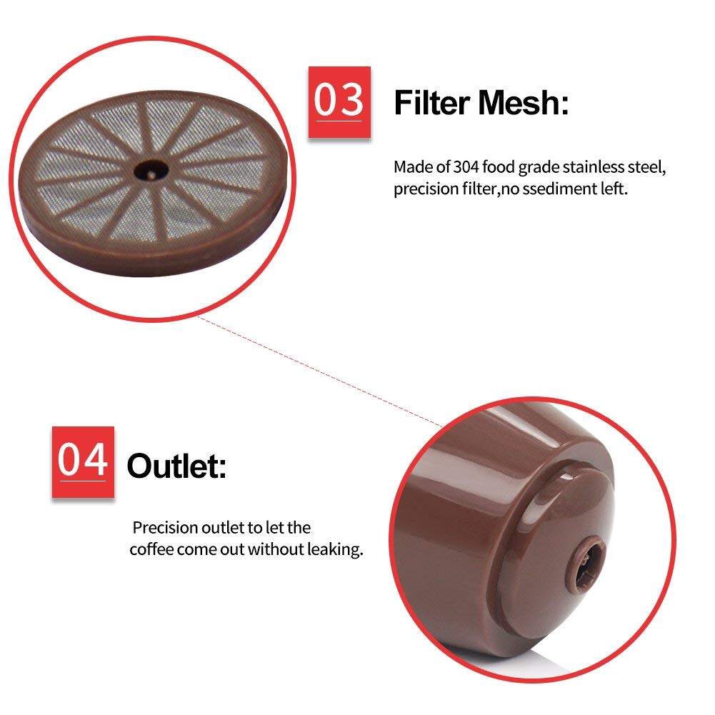 :i Cafilas :  no crema coffee capsule filter có thể tái sử dụng cho dolce gusto nescafegenio, mini me, mini