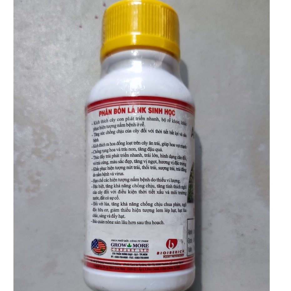 Phân Bón Siêu To Trái Amino Quelant-K (100ml), Trái lớn nhanh, tăng năng suất và đề kháng mạnh