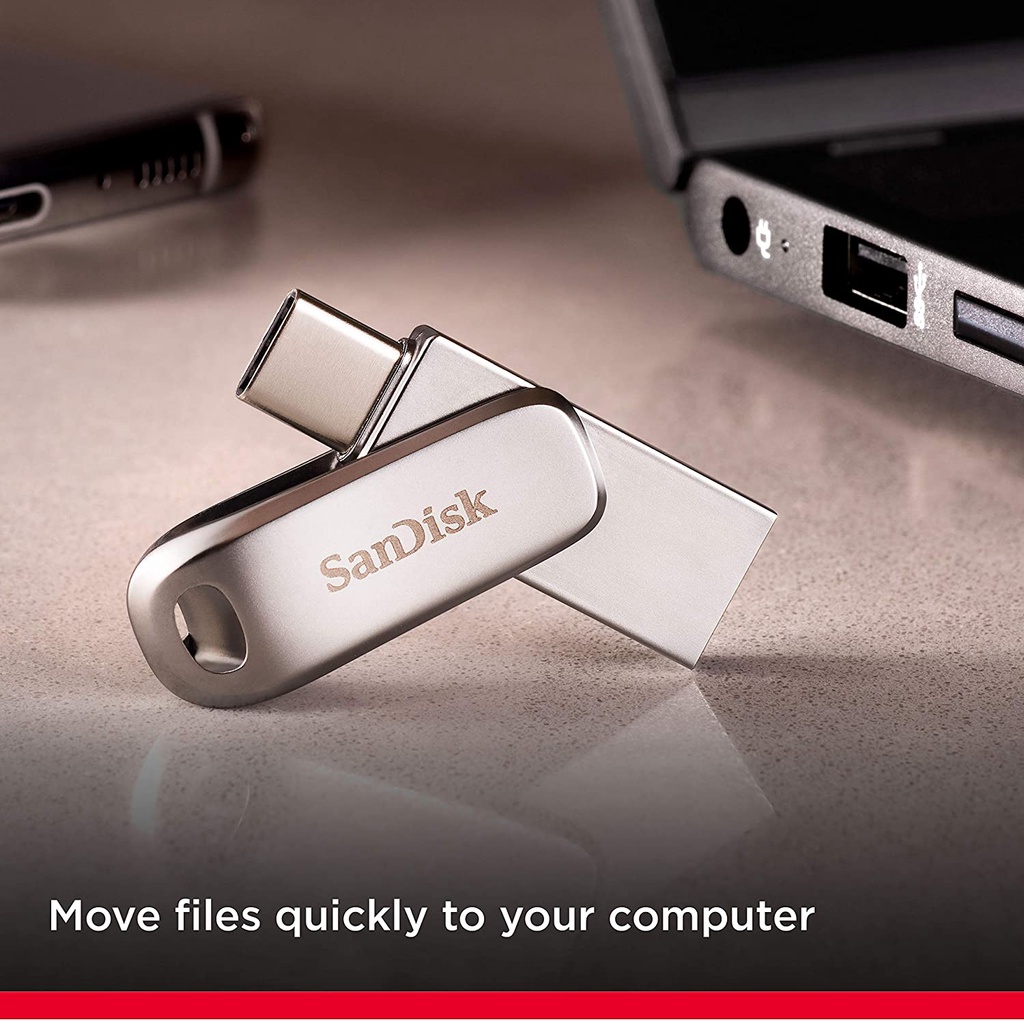 USB 32GB/ 64GB/ 128GB/ 256GB/ 512GB otg 3.1 Sandisk ultra dual driver luxe usb type C