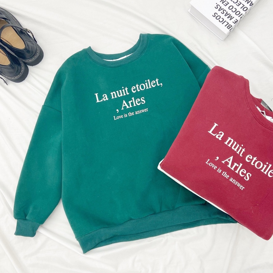 Áo nỉ cho nữ cổ tròn dài tay chất nỉ dày chữ Arles mã 1CL207N Friday | BigBuy360 - bigbuy360.vn