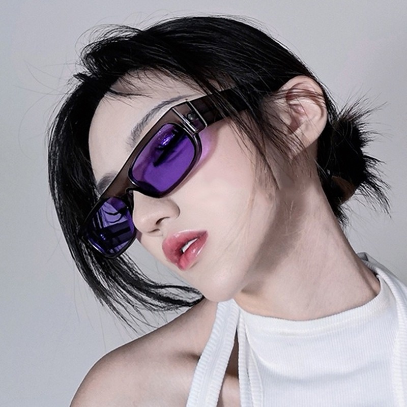 (AIMURUSI) COD Kính Mát Gọng Vuông Chống Tia Uv Thời Trang Hàn Quốc Chất Lượng Cao Kính Nam Nữ
