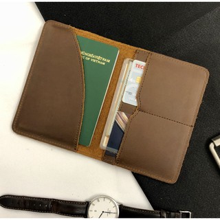 Ví Passport da sáp may thủ công 14x10 cm