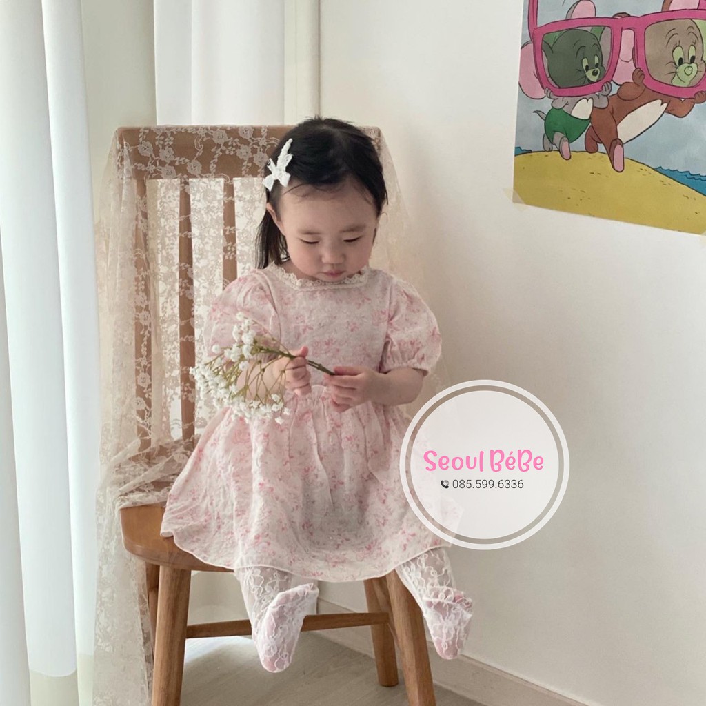 Bộ AnneShirley suit Daisy hoa hồng công chúa dành cho bé gái made in Korea