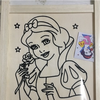 Tranh gỗ tô màu cho bé kèm bộ màu và cọ