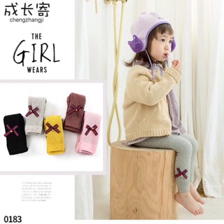 Quần legging len bé gái có nơ đủ size