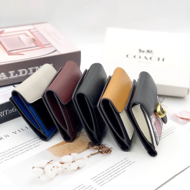 💖 VÍ COACH NGẮN DA THẬT 💖