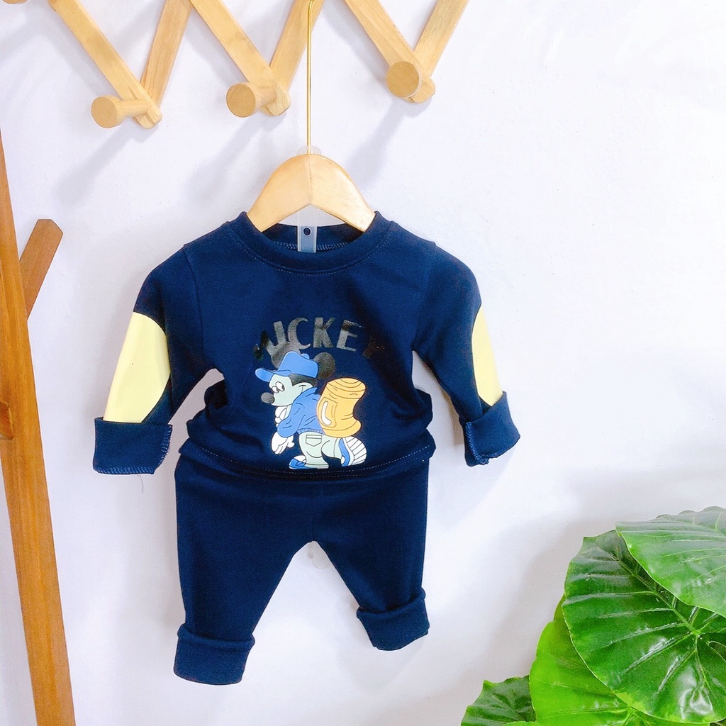 Set bộ thu đông trẻ em dành cho bé trai 8-18kg, bộ len tăm cho bé  mẫu mickey, chất mềm mịn, đường may đẹp.MICKEY68