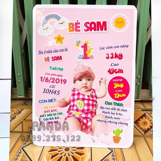 Bảng thông tin (40cm - 60cm) trang trí sinh nhật Inbox chọn mẫu