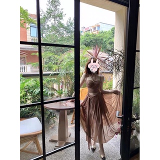 Đầm váy maxi cut eo tiểu thư