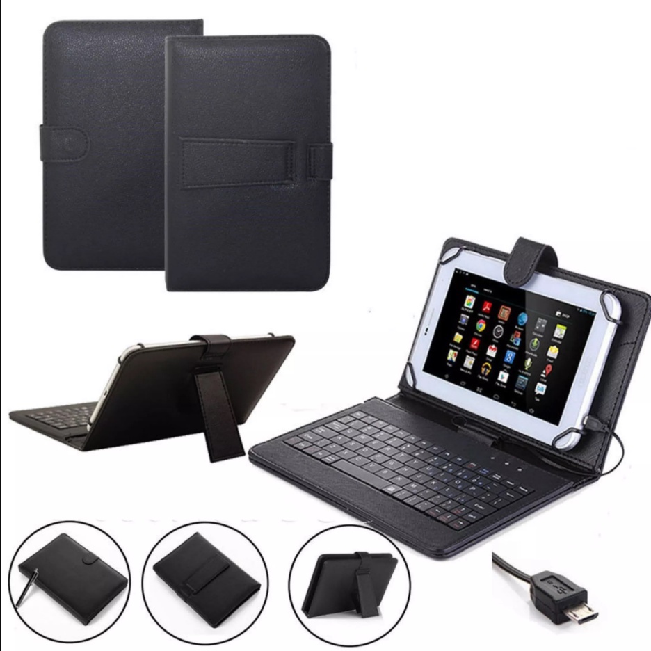 Combo Bao Da Bàn Phím Có Chuột Cao Cấp Tiện Lợi Gồm Bao Da+Chuột+Bàn Phím+Đầu chuyển đổi Type-C