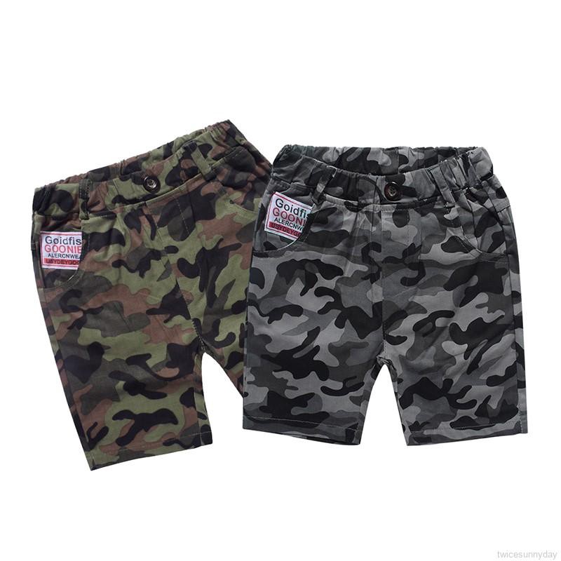 Quần short họa tiết rằn ri cho bé trai