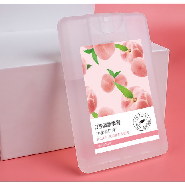 Xịt Thơm Miệng Heyxi Khử Khuẩn Thơm Mát Hương Đào Bạc Hà