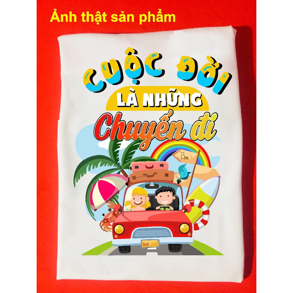 áo nhóm đi chơi DC3, du lịch,biển, phông, thun,cotton, cuộc đời là những chuyến đi,chơi phải chất