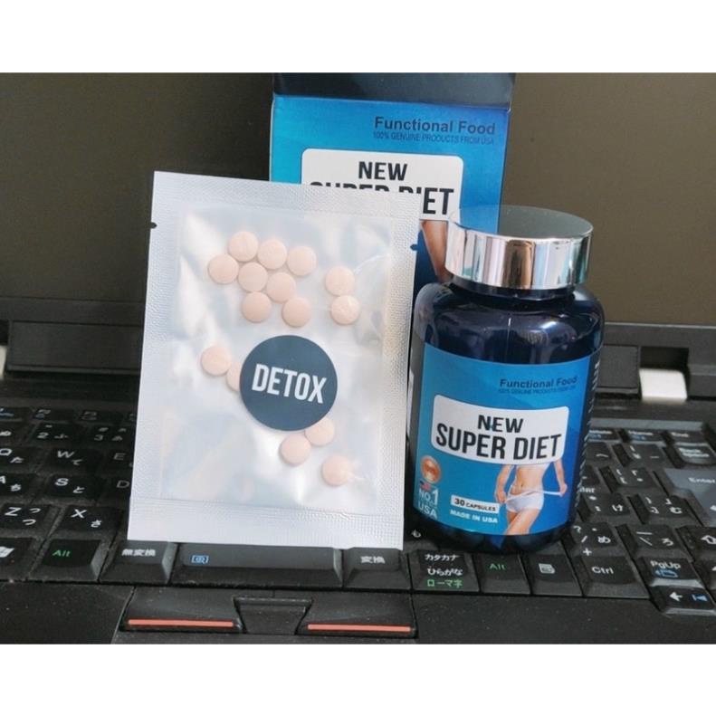 VIÊN UỐNG GIẢM CÂN NEW SUPER DIET 30v của Mỹ- phù hợp cả cơ địa béo lâu năm, khó giảm