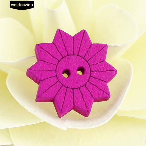 Set 100 Nút Gỗ 2 Lỗ Hình Các Con Vật Đáng Yêu