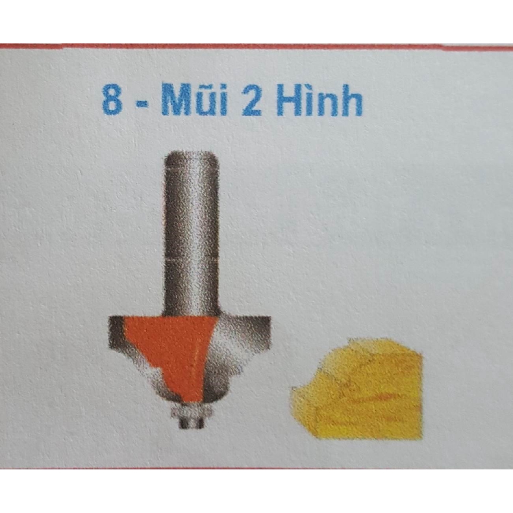 MŨI PHAY 2 HÌNH 25MM