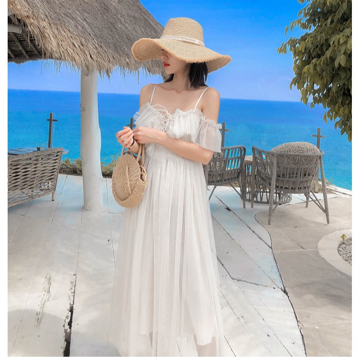 VÁY MAXI REN LƯỚI ĐI BIỂN CÓ SẴN | BigBuy360 - bigbuy360.vn