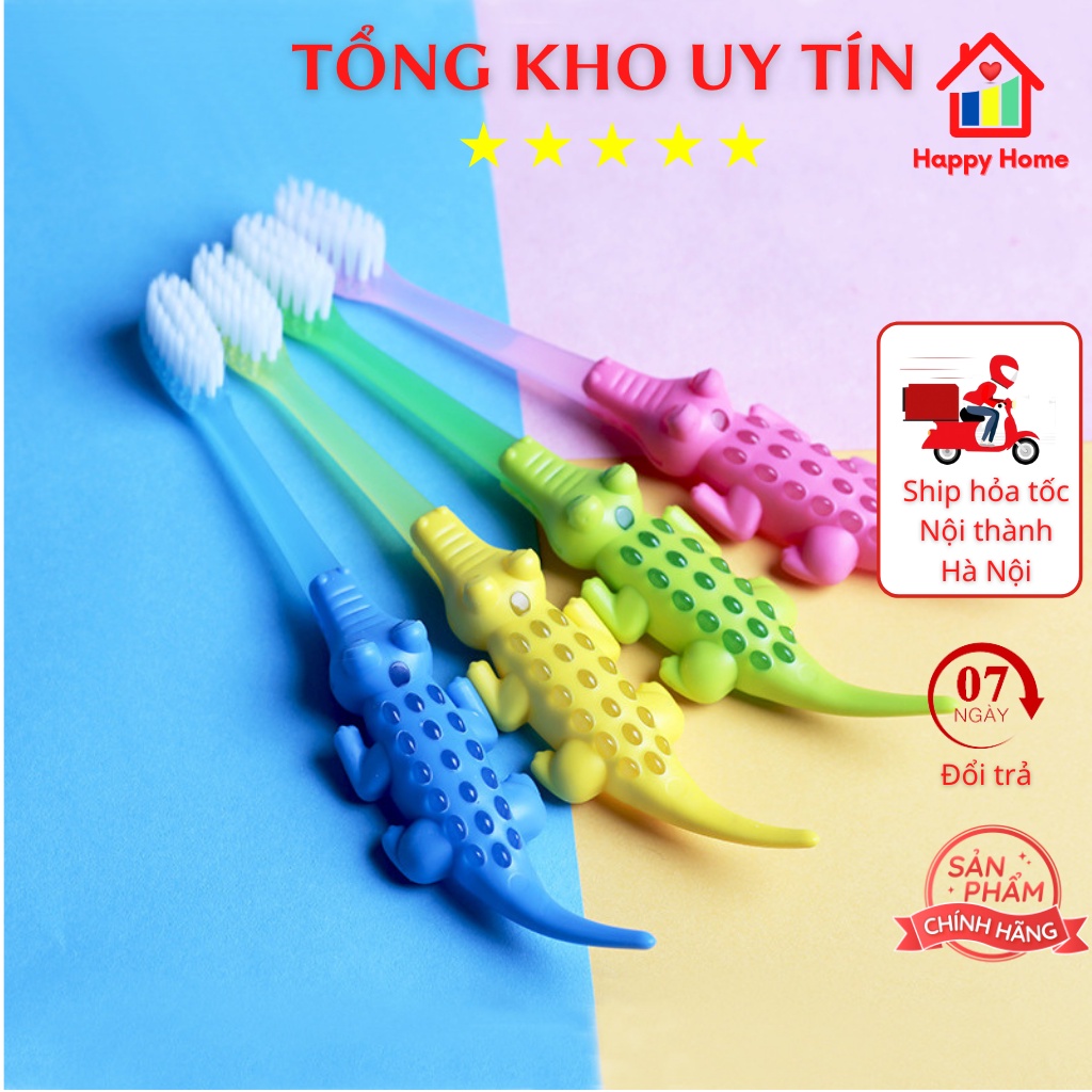 Bàn chải đánh răng cho bé lông siêu mềm, bàn chải đánh răng trẻ em Happy Home