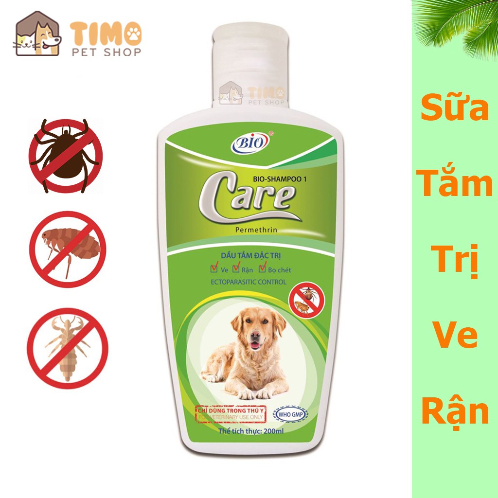 Sữa tắm trị ve rận, bọ chét cho chó mèo - Bio Care Hiệu Quả &amp; Giúp Mượt Lông