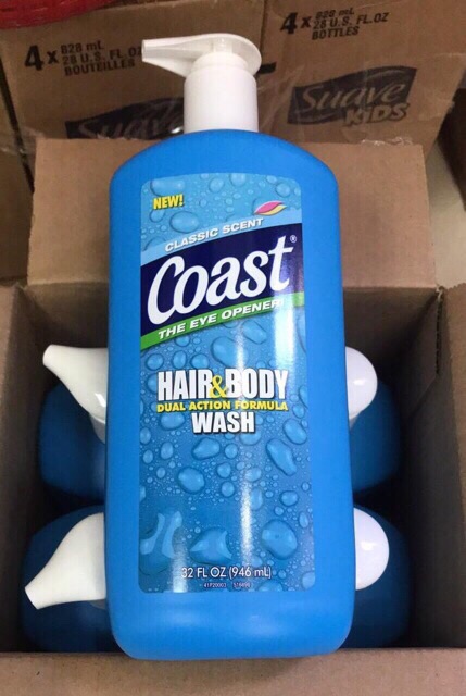 Sữa tắm gội cho nam Coast Hair & Body Wash 946ml