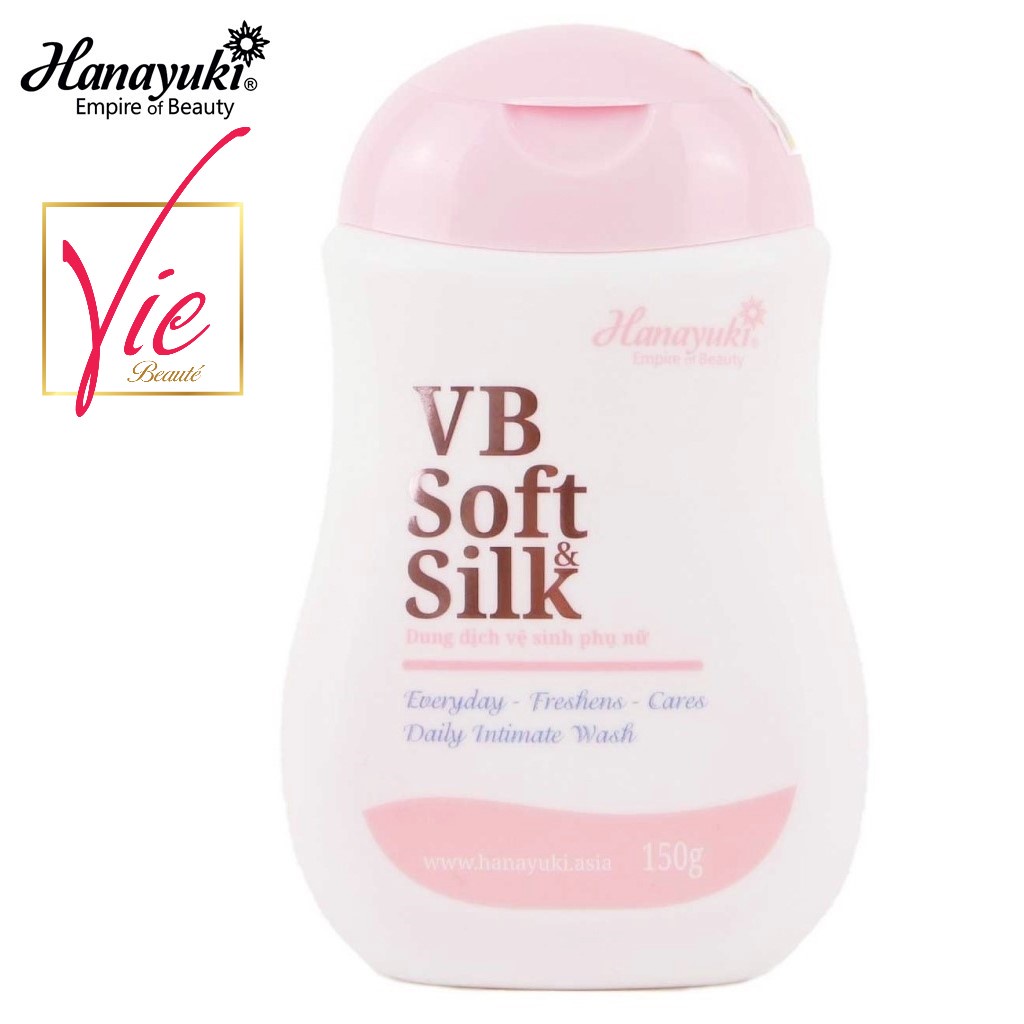 HANAYUKI Dung Dịch Vệ Sinh Phụ Nữ VB SOFT SILK Pink làm sạch, cân bằng pH, ngăn mùi 150ml