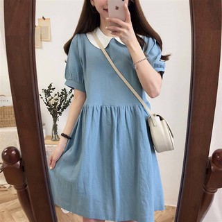 Đầm baby doll cổ sen đủ size