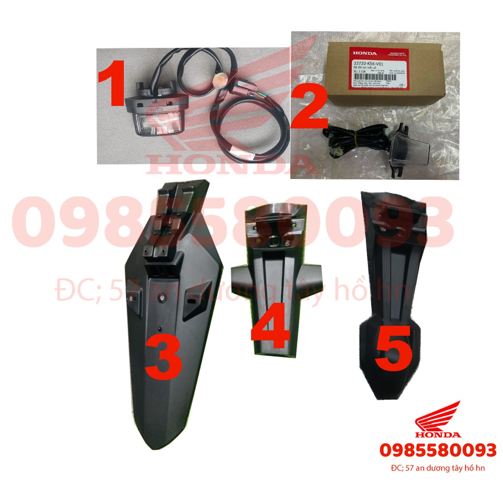 Dè biển số, pát biển, đèn soi biển xe winner và winner x chính hãng honda