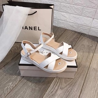 Dép sandal nữ đế cao quai hậu đi học hot nhất 2021 đẹp phong cách hàn quốc- ML59