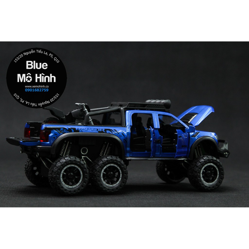 Blue mô hình | Xe mô hình Ford F150 Raptor Offroad 6 x 6 1:32 BOX