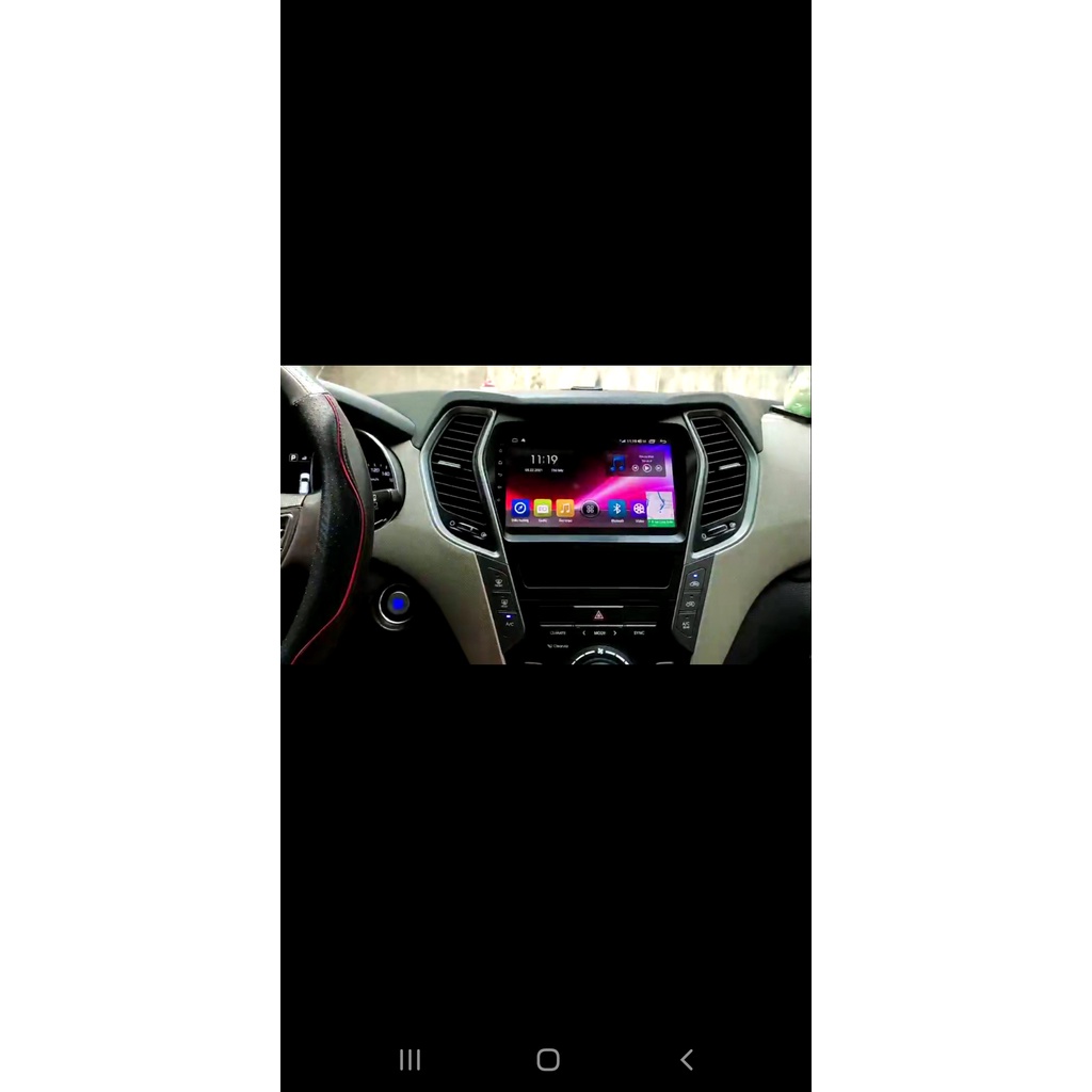 Màn Hình Android 9 inch Cho Xe SANTAFE 2013-2018 - Đầu DVD Android Kèm Mặt Dưỡng Giắc Zin Canbus HYUNDAI SANTAFE