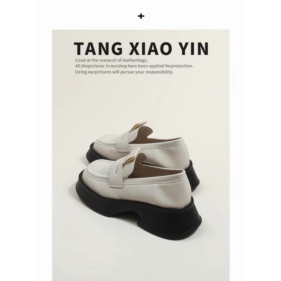 Giày Lười Da Đế Dày Phong Cách Anh Quốc Thời Trang Cho Nữ
