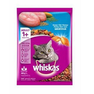 Whiskas Thức ăn cho mèo lớn 1 tuổi trở lên hương cá biển, cá thu 400g