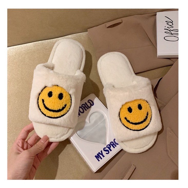 Dép cặp đôi nam nữ mang trong nhà mặt cười - US695