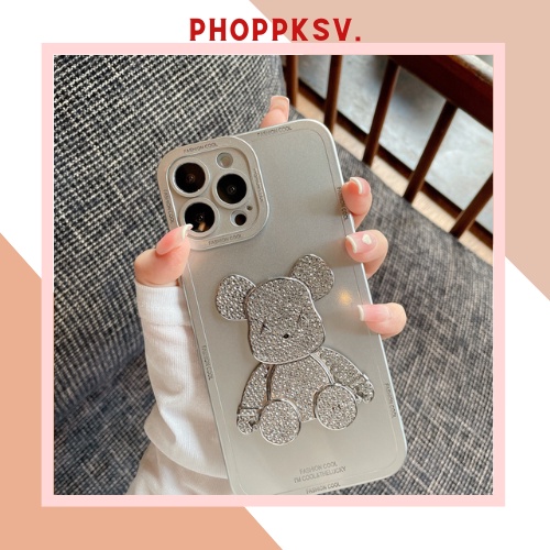 Ốp lưng điện thoại Bearick , Dogrick đính đá chống bẩn cho ip 7plus/8plus/Xsmax…13promax.