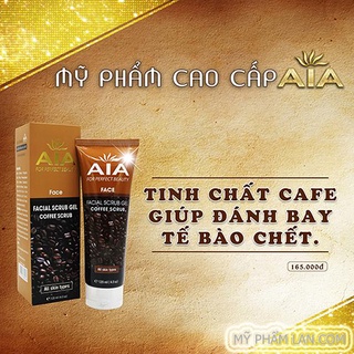 Gel tẩy tế bào chết cho da mặt aia 120ml tinh chất cafe