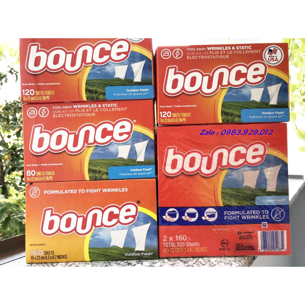 Giấy thơm quần áo Bounce Mỹ