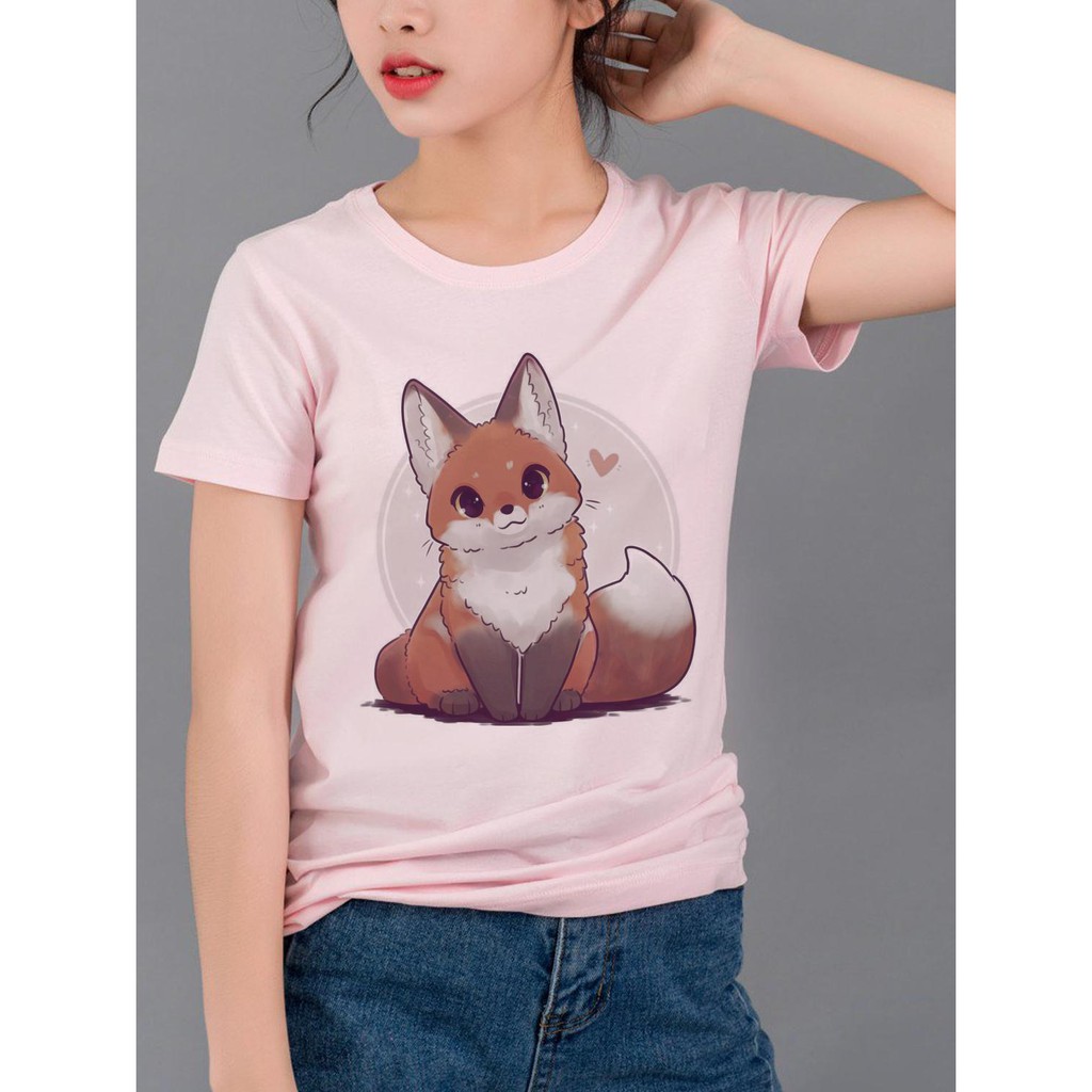 ÁO THUN NAM NỮ AT2302 CÁO XINH XẮN THÚ CƯNG THỜI TRANG AOMI unisex PHONG CÁCH CÁ TÍNH ĐẸP