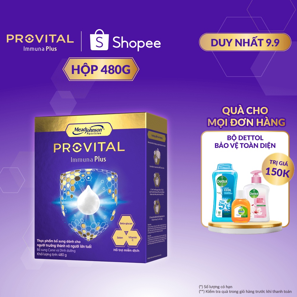 Sữa cho người trưởng thành và lớn tuổi Mead Johnson Provital Immuna Plus 480g