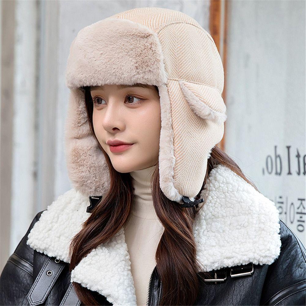 Mũ Bomber Giả Lông Thú Phong Cách Nga