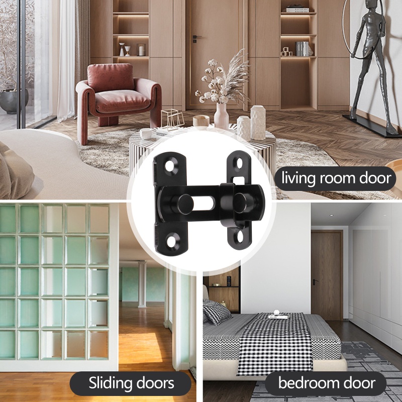 Set 2 Khóa Cửa Trượt Bằng Thép Không Gỉ