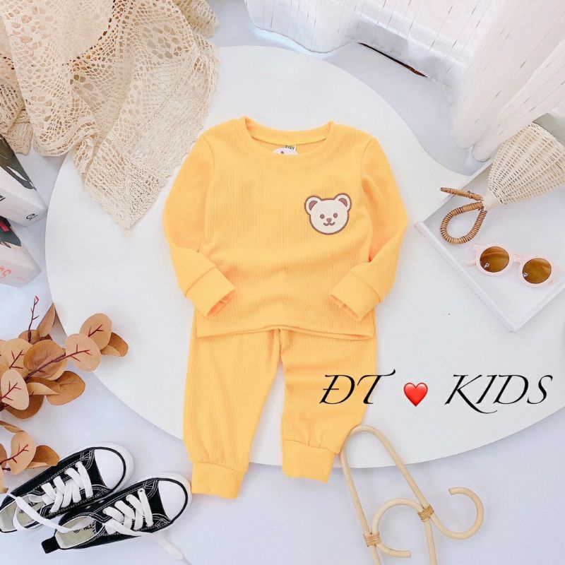 BỘ  DÀI TAY LEN TĂM BOZIP THU ĐÔNG CHO BÉ TRAI BÉ GÁI 7kg - 20KG