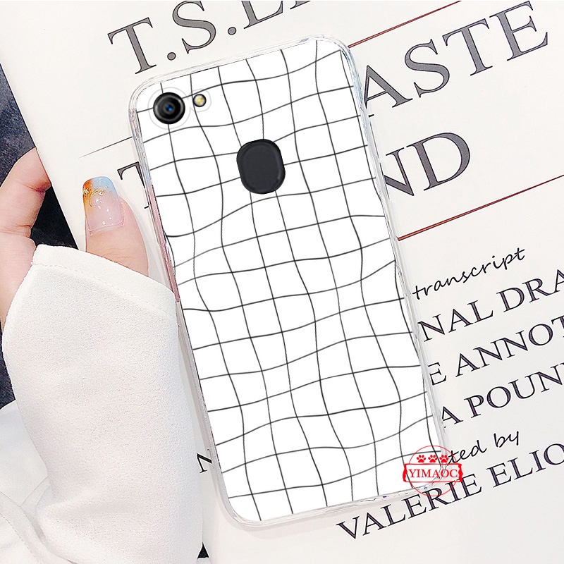 Ốp điện thoại TPU dẻo trong suốt in họa tiết kẻ ô 132Q cho OPPO A3S A5 A37 A39 A5S A7 A59 F1S F3 A1 F5 F7 F9 Pro | BigBuy360 - bigbuy360.vn