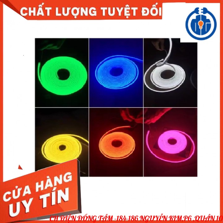 ⚡NOW SHIP⚡ LED Dây Neon Flexible Cuộn 5 Mét (điện 12V)-Led trang trí bảng hiệu, uốn chữ dẻo 12V ngoài trời