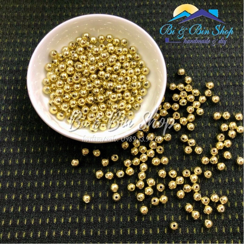 40g Hạt Trai Tròn Xi Mạ Màu Đính Kết Trang Phục Thời Trang, Làm Phụ Kiện Handmade